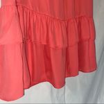 Coral Sleeveless Ruffle Hem Top Small Pink Photo 3