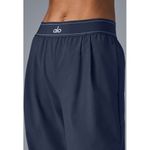 Alo Yoga Alo Suit Up Trousers Navy High-Rise Waist Windbreaker Wide Leg Edgy Slacks Pants Photo 3