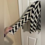August Silk  Chevron Eyelash Open Cardigan Bolero White Black Size M Photo 6