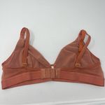 LIVELY Womens Size Medium Mesh‎ Trim Bralette, Terracotta Orange Photo 4