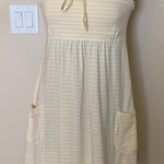 Abercrombie & Fitch  Strapless Metallic Glitter Dress Pockets Bow Vintage Y2K Photo 0