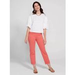 Betabrand Pull On Trouser Coral Pink Medium Crop High Rise Elastic Waist Photo 1
