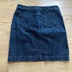 Pilcro and the Letterpress N°28 ANTHROPOLOGIE PILCRO Pencil Skirt Blue Denim Waist Stretch Pleated Photo 5