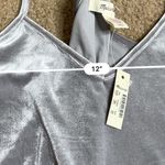 Madewell Silver Velvet Pajama Cami Tank Top Photo 4
