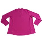 Adidas  Womens Ultimate365 Golf Shirt Long Sleeve Quarter Zip Workout Pink 2XL Photo 4