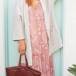 DONNI. Ribbed Sweater Coat, One Size Fits All Gray Size L Photo 0