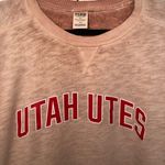 Victorias Secret PINK Utah Utes Oversized Distressed Long Sleeve Size L Tan Size L Photo 1