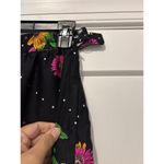 VTG 70s Alex Colman California Mod Retro Black Floral Lined Maxi Skirt Waist 26” Photo 6