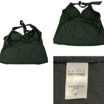 Basic Editions Solid Black Swimsuit Tankini Top Halter Tie Neck Plus Size 20 Photo 1