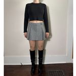 ZARA Black White Gingham Skort Size Medium Photo 1
