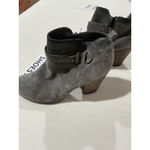 Franco Fortini Womans Lexi Gray Suede Size 10 Back Zip Bootie With Heel Photo 2