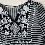 Andree by Unit size small Striped Floral Embroidered Top Johnny boho peasant cot Photo 2