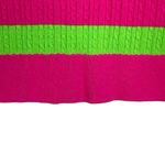 Talbots Vintage 90s Preppy Cable Knit Vest Pink Lime Stripe M Golf Academia  Photo 3