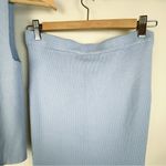 Olive & Oak  Blue Knitted Top and Midi Skirt Set Photo 4