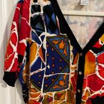 Peter Nygard  Graffiti Abstract Floral Colorful Snap Cardigan Plus Size 0X Photo 1