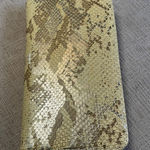 Simply Southern Phone Crossbody Wallet Womens Gold Snake Print Faux Leather Photo 0
