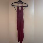 Lulus Size M Learning to Fly Burgundy Halter Jumpsuit Photo 2