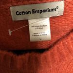 Cotton Emporium NEW Orange Cozy Knit Pullover Sweater Size Large Photo 2