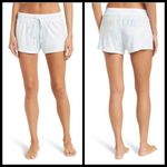 💕PJ SALVAGE💕 Bride Embroidered Pajama Shorts ~ Powder Blue Large L NWT Photo 1