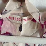 Rebecca Taylor  Silk Rose Garden Pink Sequin Ruffle Blouse Photo 3