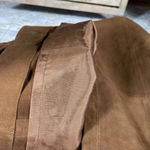 Juliana Collezione 100% Suede Leather Pants Women's 8 Brown Bootcut High Rise Tan Photo 8