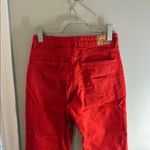 ZARA  Bold Scarlet Jeans Photo 4