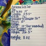 Adrianna Papell Size 6 Vintage Two Piece Skirt Top Suit Set 100% Silk Floral Photo 14