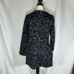 Nanette Lepore Jacquard Sweater Jacket Size Large Black Gray Filigree Wool Blend Photo 3