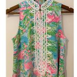 Lilly Pulitzer  Jane Shift Floridita Embroidered Half Zip Flamingo Dress A-Line 2 Photo 1