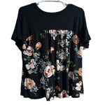 Ava & Viv  Black/Floral Blouse Photo 2