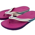 Crocs Purple White Flip Flops Sandals Thongs Size M 9 W 11 Like New Photo 0