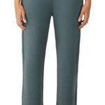 Eileen Fisher  Sz XL Organic Cotton Terry‎ Crop Sweat Pants In Eucalyptus Pull On Photo 0