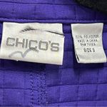 Chico's  3 Vest Woman US purple Full Zip Pockets Lightweight Quilted FLAWED Photo 1