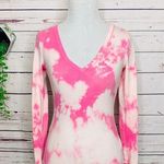 Abercrombie & Fitch Hand Dyed Pink & White Marble Tie Dye Long Sleeve T-Shirt Top Size XS Photo 0