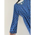 J. Crew Long Sleeve Blue Floral Medallion Print Tulip Hem Size 2 Cute Preppy Photo 8