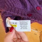 St Michael Vintage Deep Purple Mohair Blend Cardigan Sweater Button Front Medium Photo 7