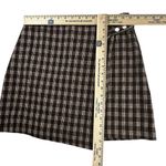 Harper Heritage  Brown Plaid Foldover faux wrap Skirt Large Photo 4