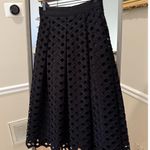 White House | Black Market  Black Lattice Pattern Lace Skirt women’s size 4 Photo 5
