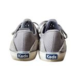 Keds Champion Women 9 Shoes Gray White Casual Canvas Low Top Sneakers Lace Up Photo 4