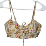 Cider  Floral Bikini‎ Top - Cream and Pink Photo 0