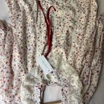 Floral White and Red women Dress Size 1X Photo 8