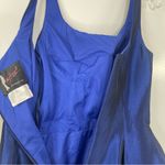 Mac Duggal 12225 Sapphire Front Slit Square Neck Ballgown With Train, Size 6 Photo 11