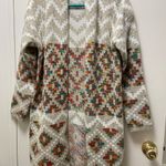 Debut  Small/Medium multicolor oversize cardigan thick western style sweater Photo 0