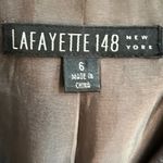 Lafayette 148 metallic burnished gold leather jacket, EUC, flaws as noted, sz 6 Photo 9