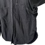 ZARA Oversized Denim Shirt Jacket Black Photo 4