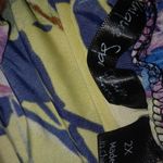 Unique spectrum US 2X Spring Flowers on Yellow Peasant Top Plus Photo 3