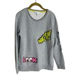 Mira Mikati Saying Popart Gray Sweatshirt Small Made in Portugal Photo 0