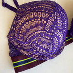 Victoria's Secret  Bombshell Plunge Bra Magenta  Lace‎ Purple - 32C Photo 2