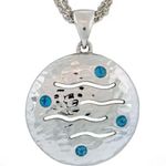 Sterling Silver and Swiss Blue Topaz Necklace and Earrings Set Photo 13