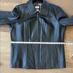 Vintage George Women’s Plus Jacket Genuine Leather Jacket Size 1X (16W) Black Photo 5